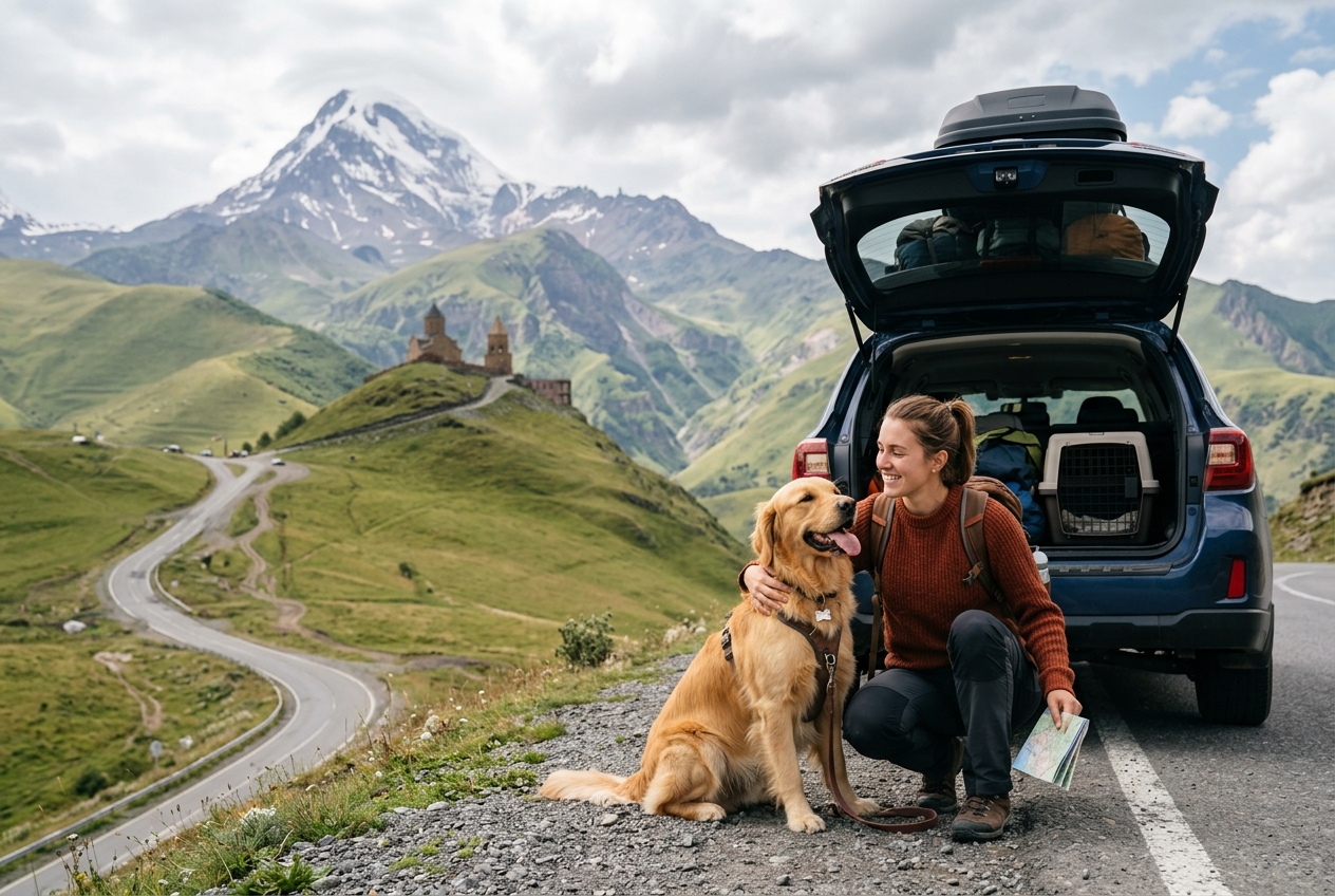 Featured image for How to travel with a dog or cat to Georgia