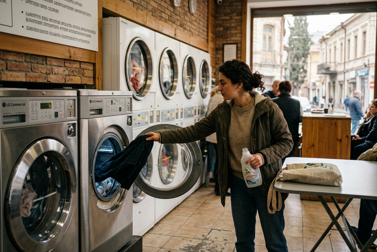 Featured image for How to use public washing machines and laundromats in Georgia