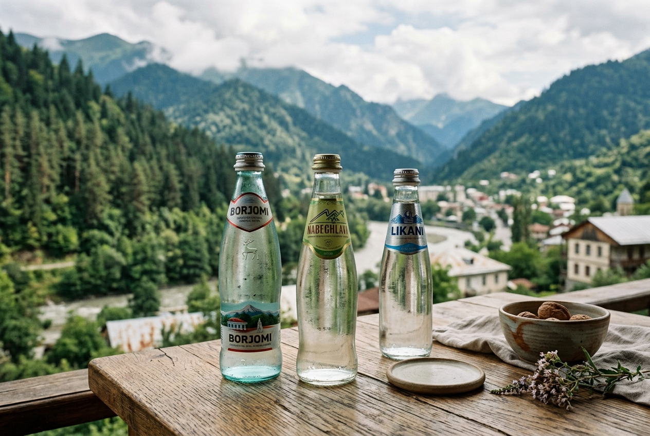 Featured image for Georgian mineral waters: Borjomi, Nabeghlavi, and Likani
