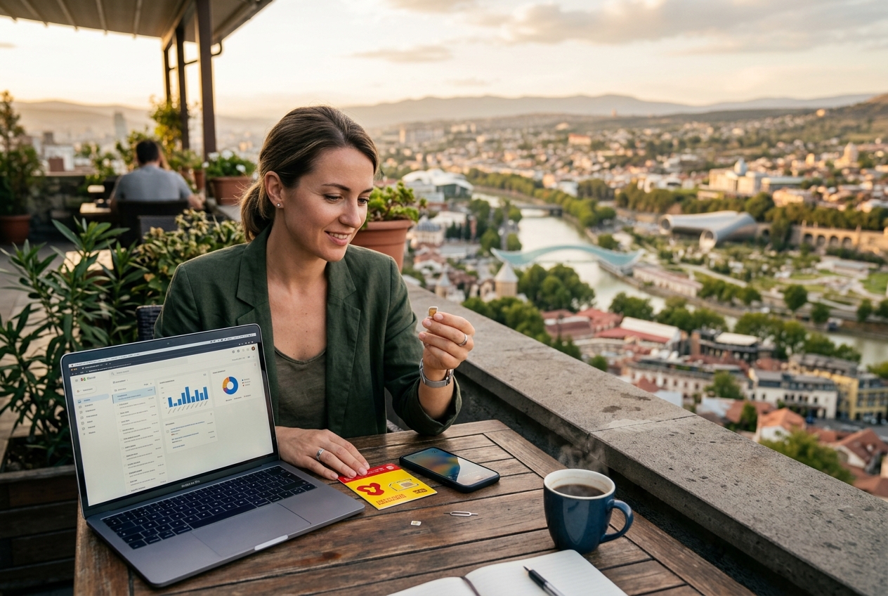 Featured image for Local SIM card vs roaming: Best option for working remotely in Georgia